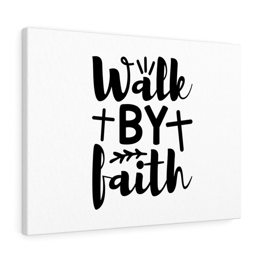 Walk By Faith Cross Bible Verse Canvas Christian Wall Art Ready to Hang Unframed-Express Your Love Gifts