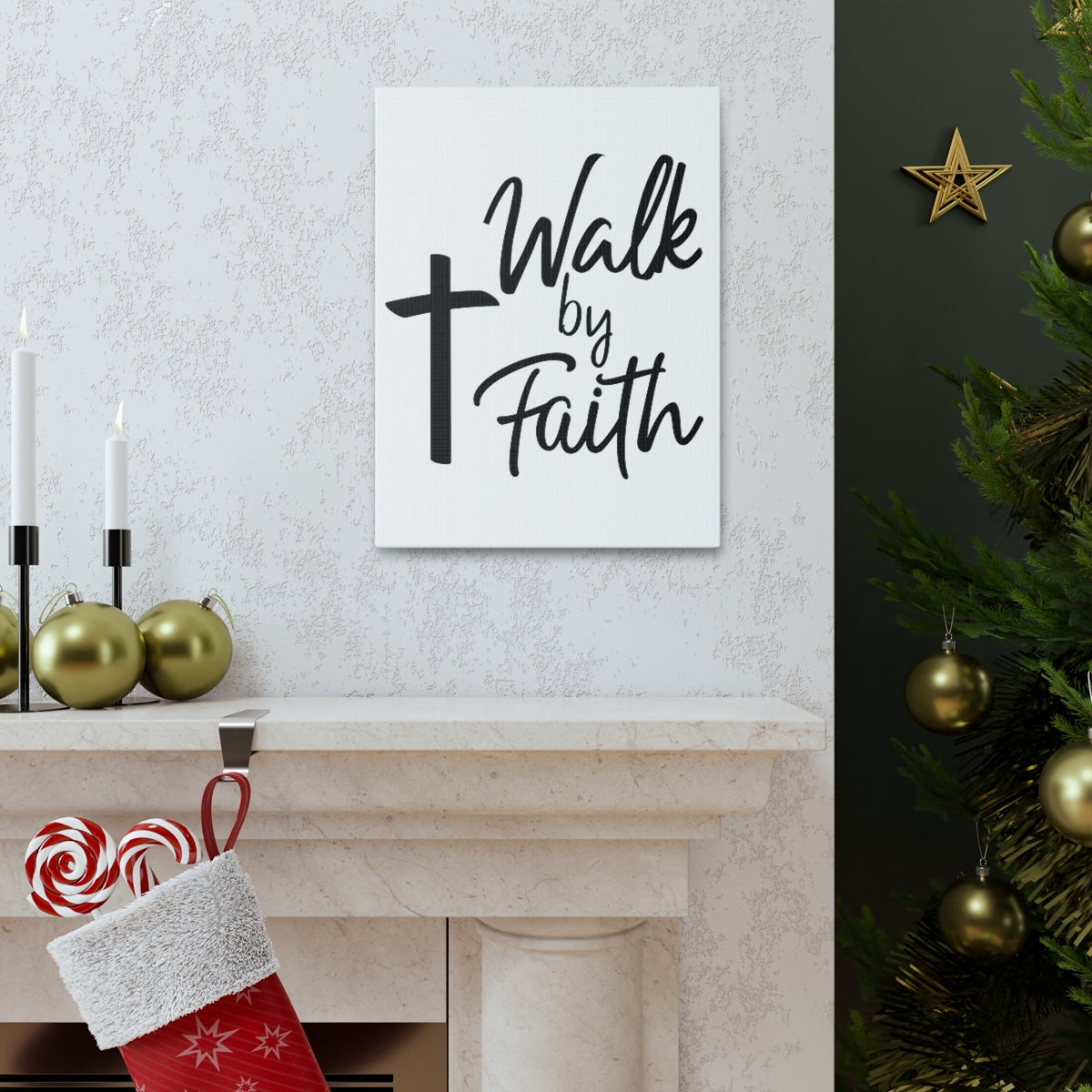 Scripture Walls Walk By Faith Hebrews 11:1-40 Christian Wall Art Print Ready to Hang Unframed-Express Your Love Gifts