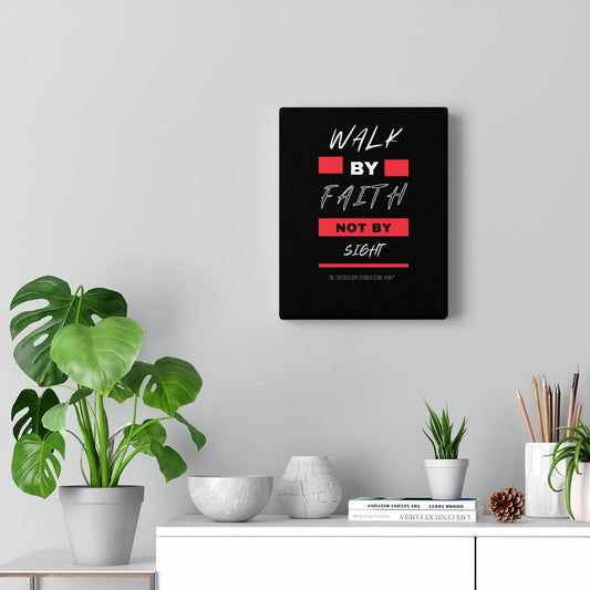 Walk By Faith Not By Sight 2 Corinthians 5:7 Bible Verse Canvas Christian Wall Art Ready to Hang Unframed-Express Your Love Gifts
