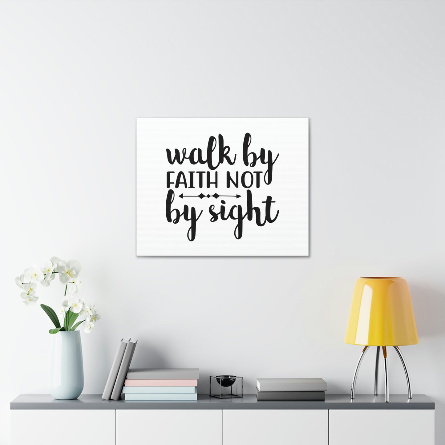 Walk By Faith Not By Sight 2 Corinthians 5:7 Christian Wall Art Bible Verse Print Ready to Hang Unframed-Express Your Love Gifts
