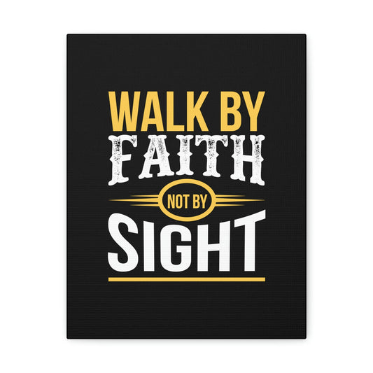 Walk By Faith Not By Sight 2 Corinthians 5:7 Orange Christian Wall Art Bible Verse Print Ready to Hang Unframed-Express Your Love Gifts