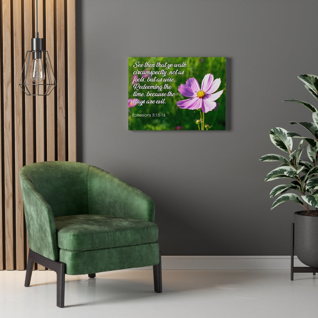 Scripture Walls Walk Circumspectly Ephesians 5:15-16 Bible Verse Canvas Christian Wall Art Ready to Hang Unframed-Express Your Love Gifts