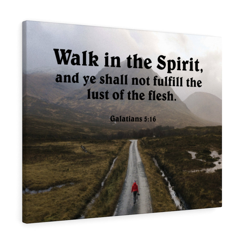 Walk in The Spirit Galatians 5:16 Bible Verse Canvas Christian Wall Art Ready to Hang Unframed-Express Your Love Gifts