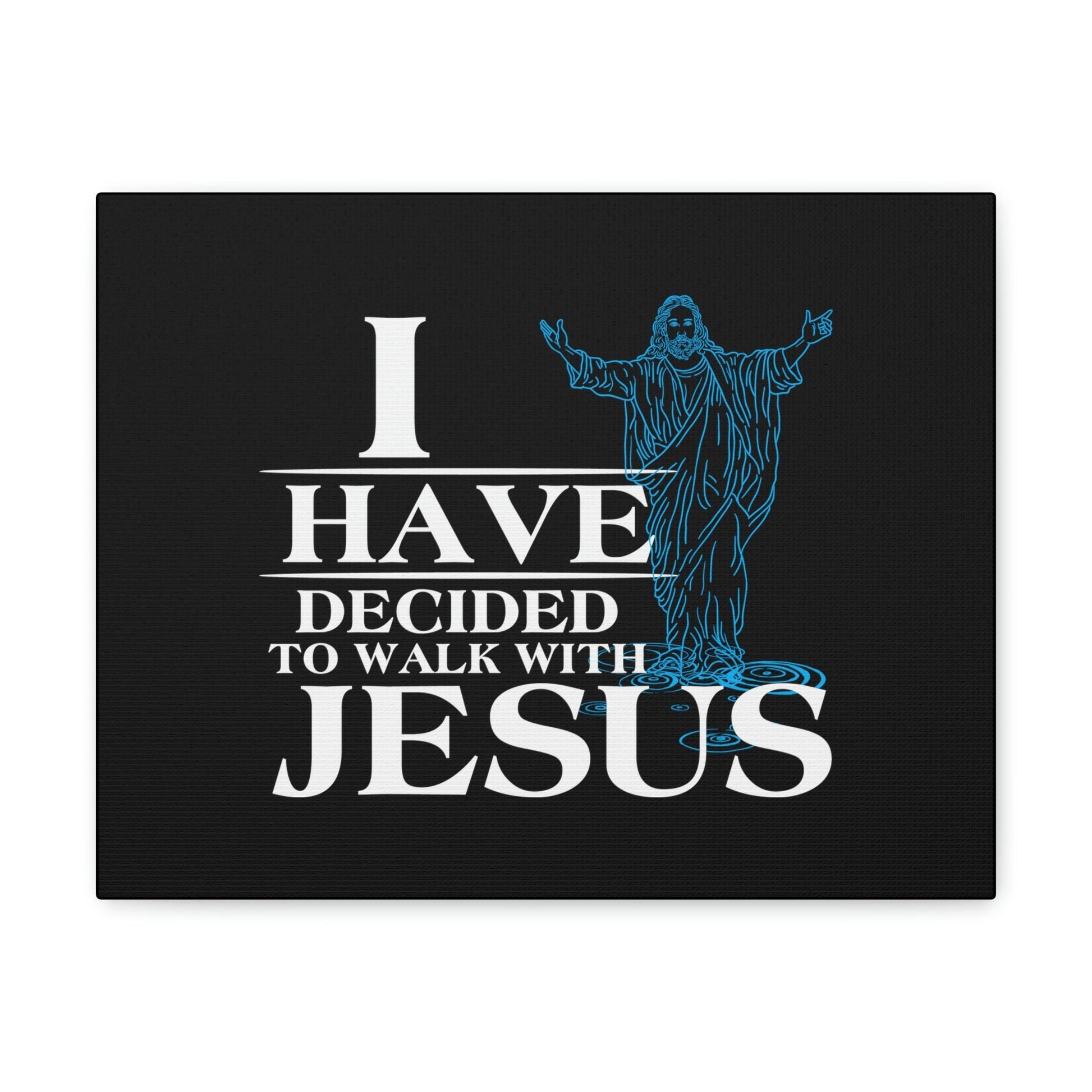 Walk With Jesus Philippians 3:17 Blue Christian Wall Art Bible Verse Print Ready to Hang Unframed-Express Your Love Gifts