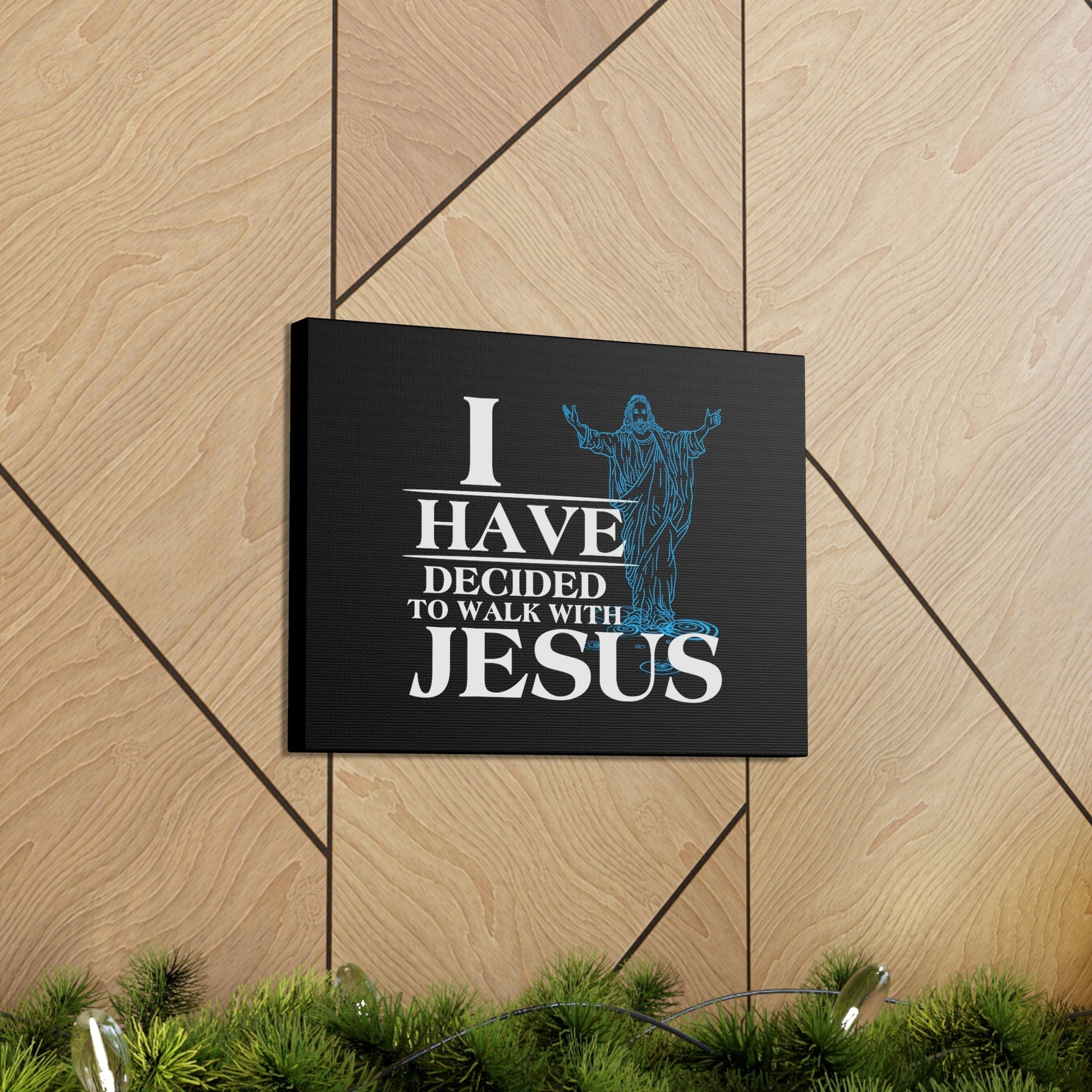Walk With Jesus Philippians 3:17 Blue Christian Wall Art Bible Verse Print Ready to Hang Unframed-Express Your Love Gifts