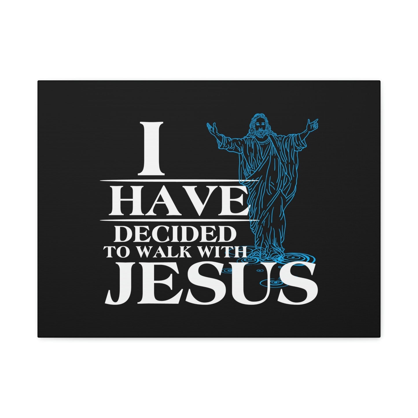 Walk With Jesus Philippians 3:17 Blue Christian Wall Art Bible Verse Print Ready to Hang Unframed-Express Your Love Gifts