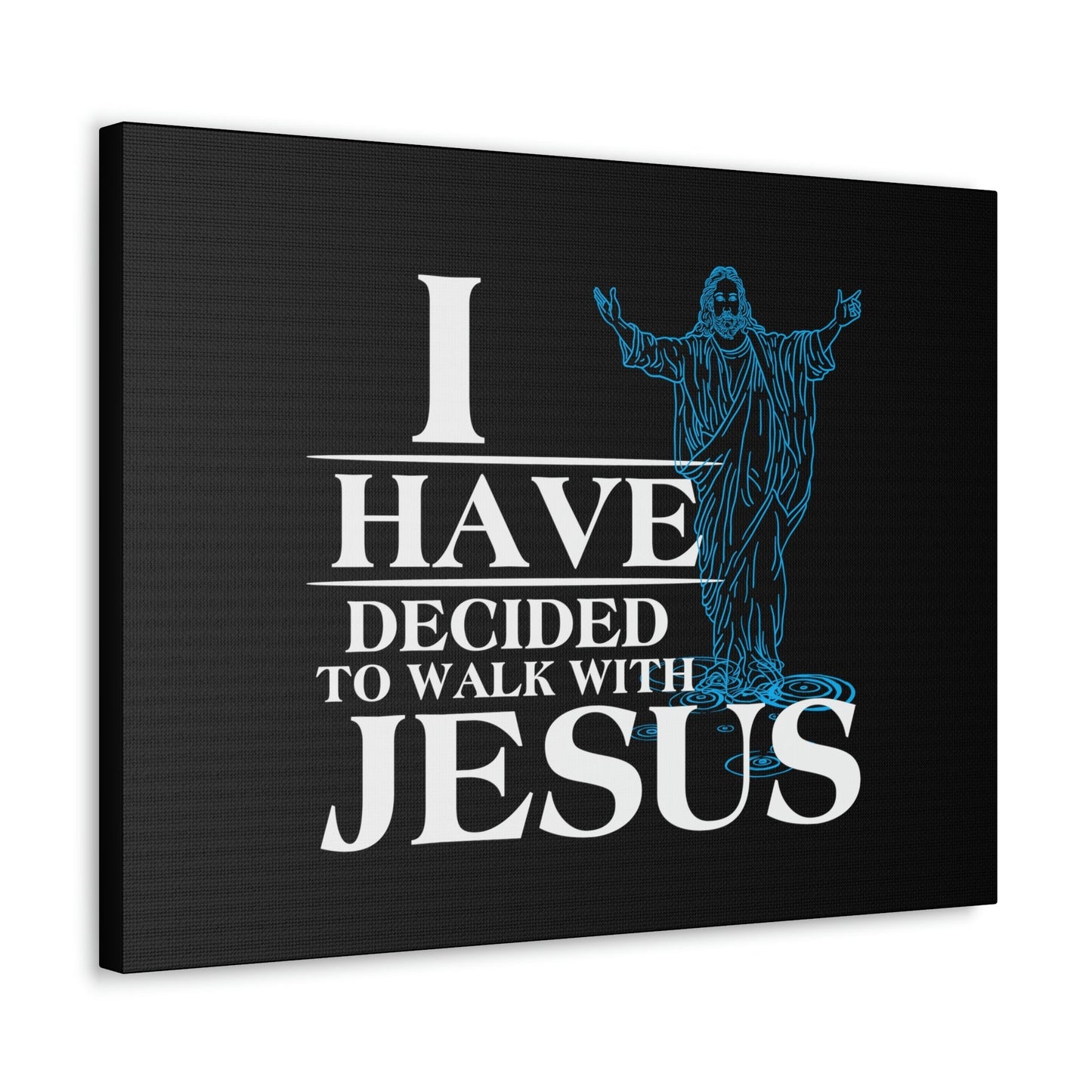 Walk With Jesus Philippians 3:17 Blue Christian Wall Art Bible Verse Print Ready to Hang Unframed-Express Your Love Gifts