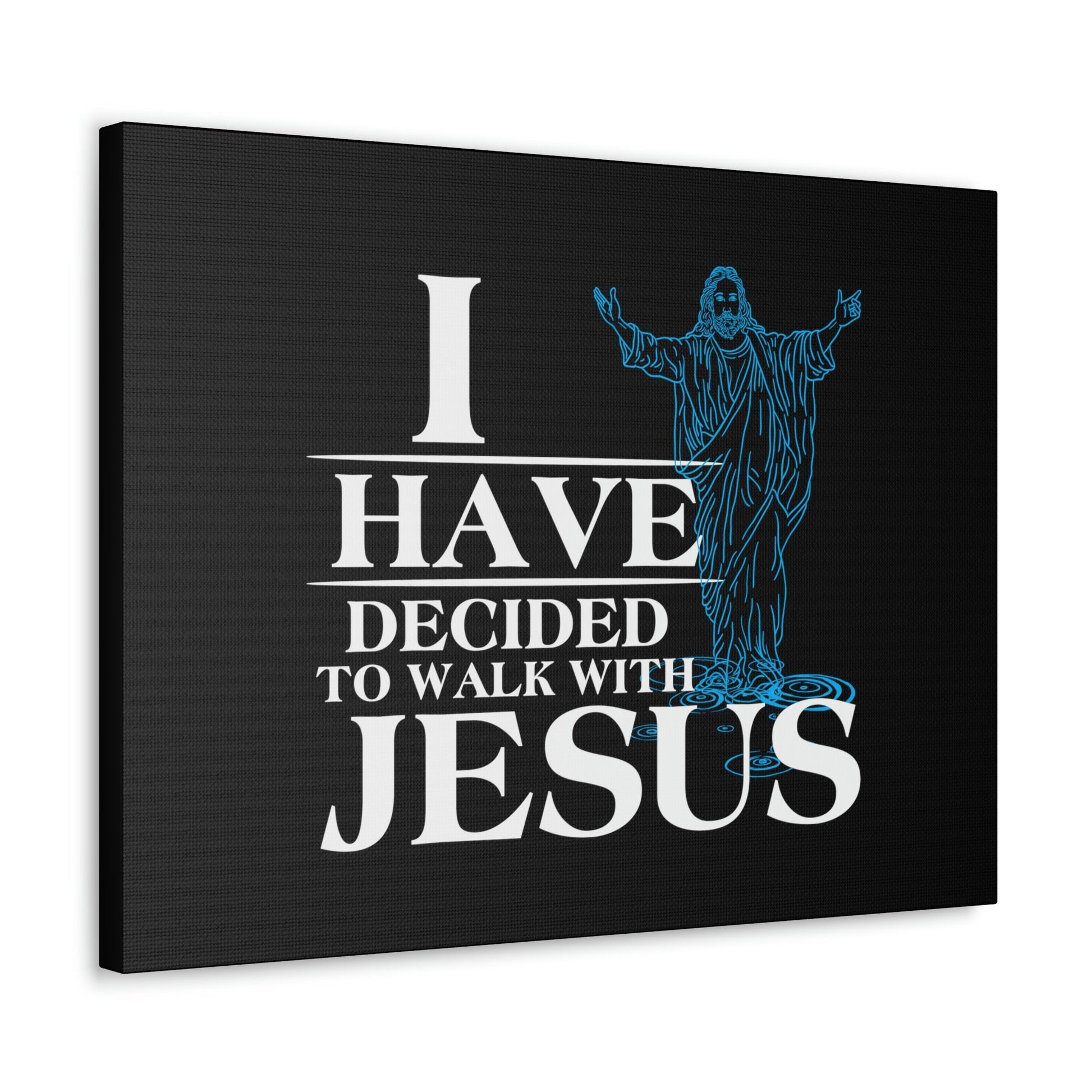 Walk With Jesus Philippians 3:17 Blue Christian Wall Art Bible Verse Print Ready to Hang Unframed-Express Your Love Gifts