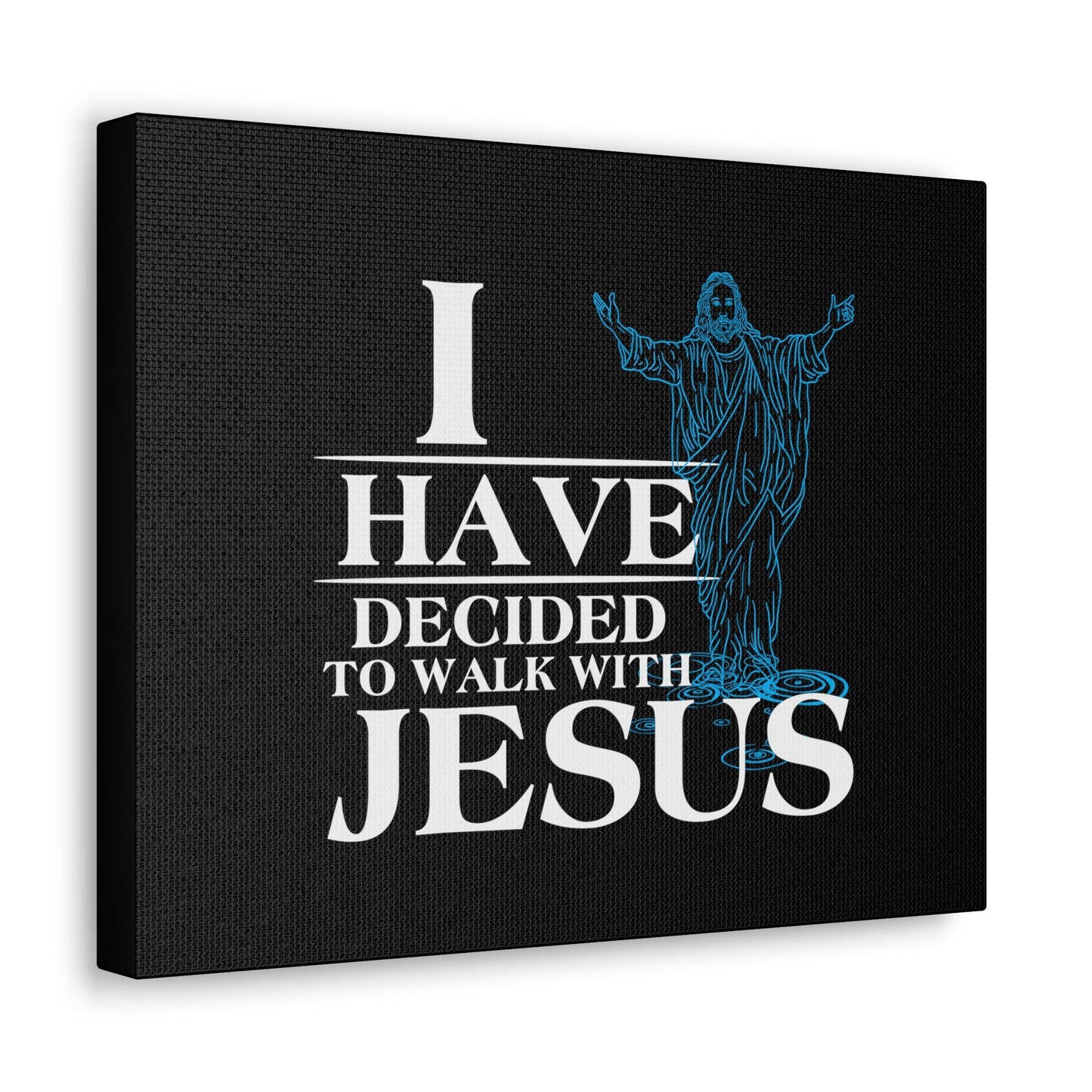 Walk With Jesus Philippians 3:17 Blue Christian Wall Art Bible Verse Print Ready to Hang Unframed-Express Your Love Gifts