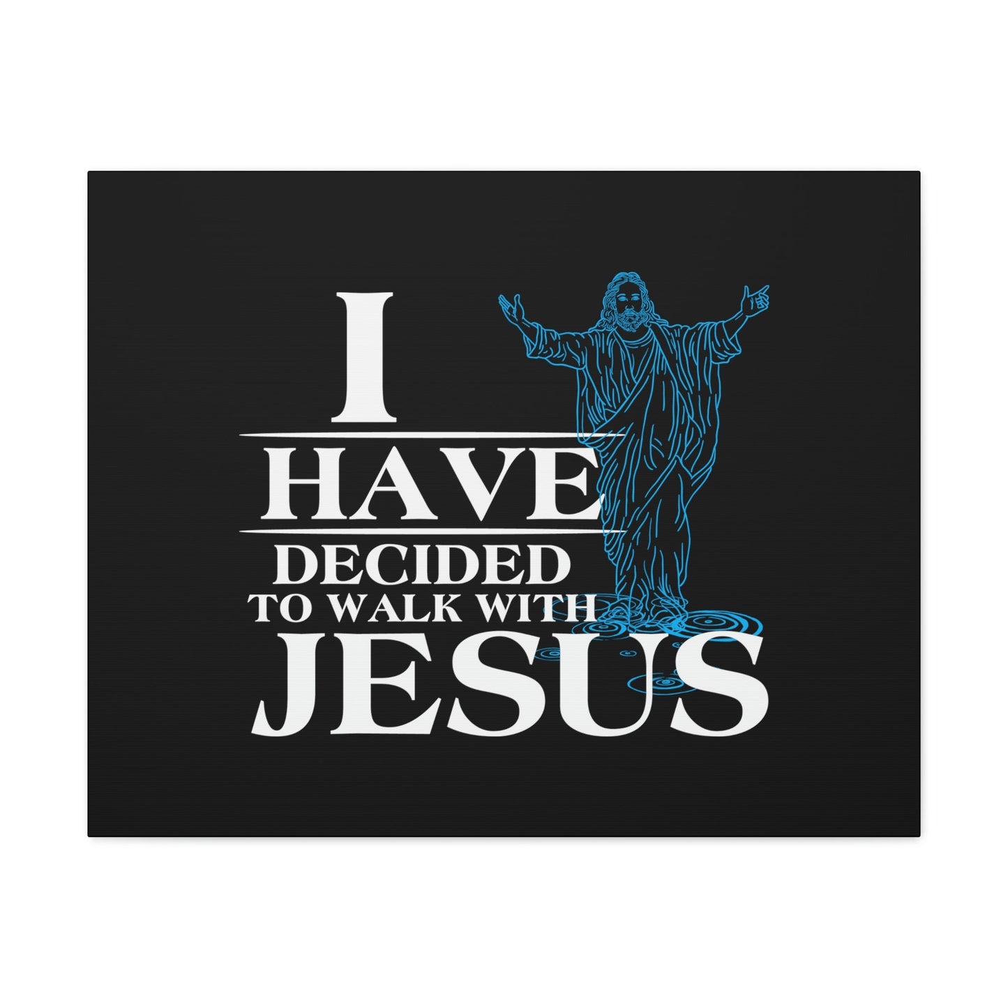 Walk With Jesus Philippians 3:17 Blue Christian Wall Art Bible Verse Print Ready to Hang Unframed-Express Your Love Gifts
