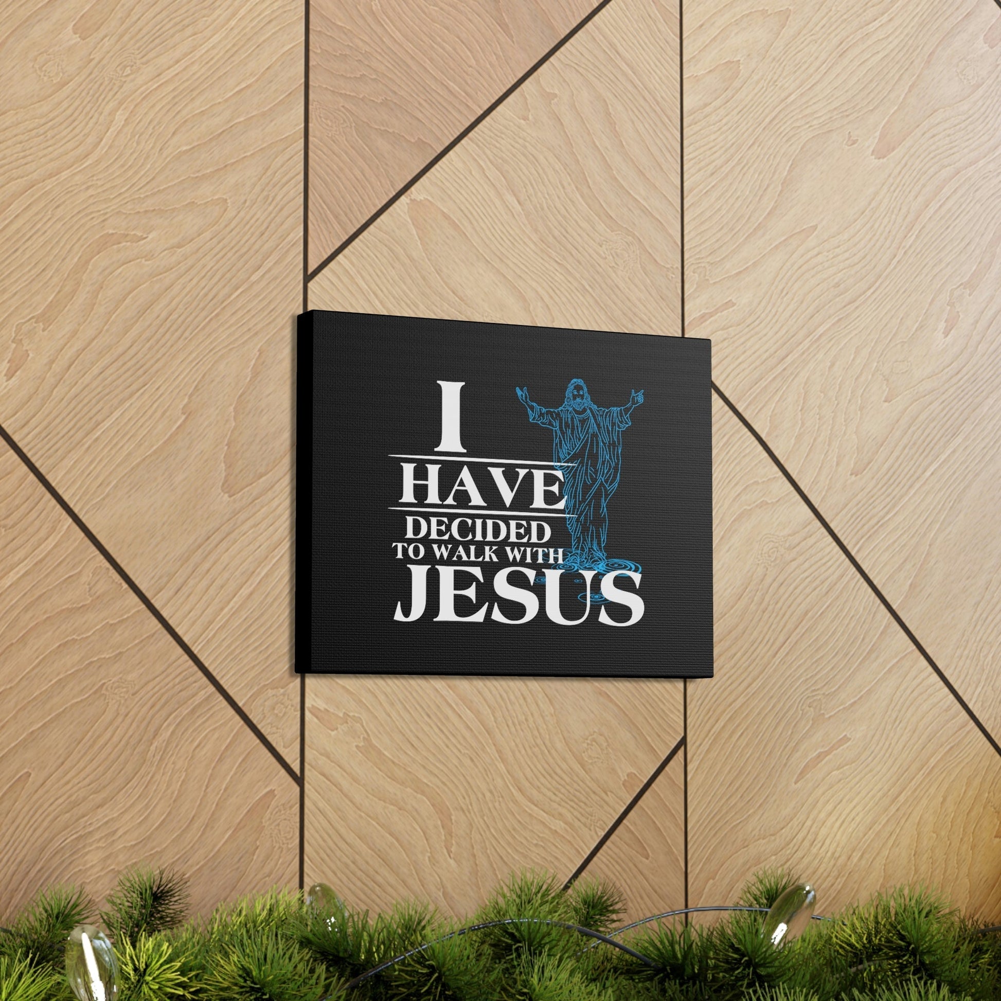 Walk With Jesus Philippians 3:17 Blue Christian Wall Art Bible Verse Print Ready to Hang Unframed-Express Your Love Gifts