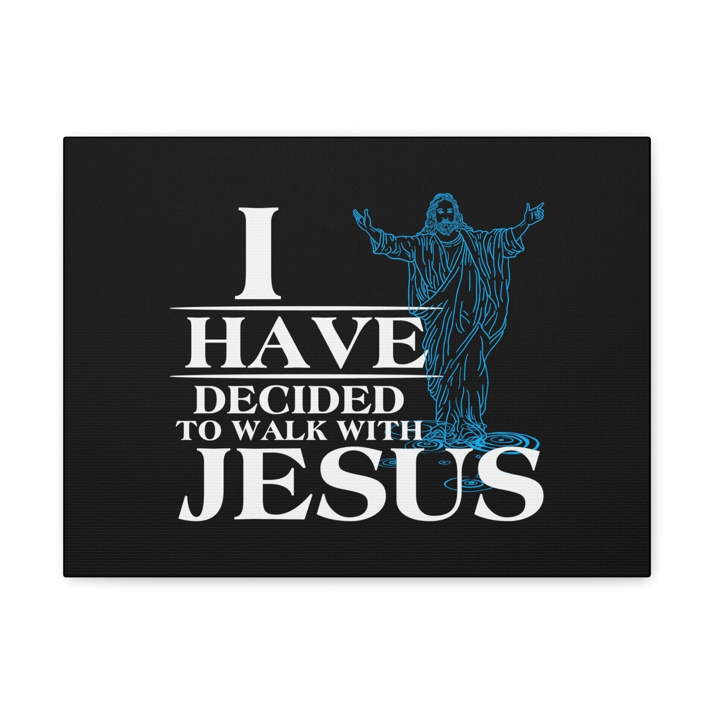 Walk With Jesus Philippians 3:17 Blue Christian Wall Art Bible Verse Print Ready to Hang Unframed-Express Your Love Gifts