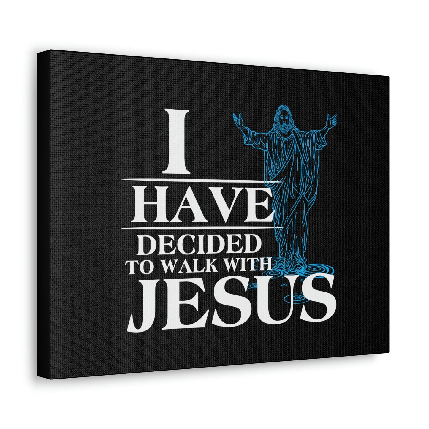 Walk With Jesus Philippians 3:17 Blue Christian Wall Art Bible Verse Print Ready to Hang Unframed-Express Your Love Gifts