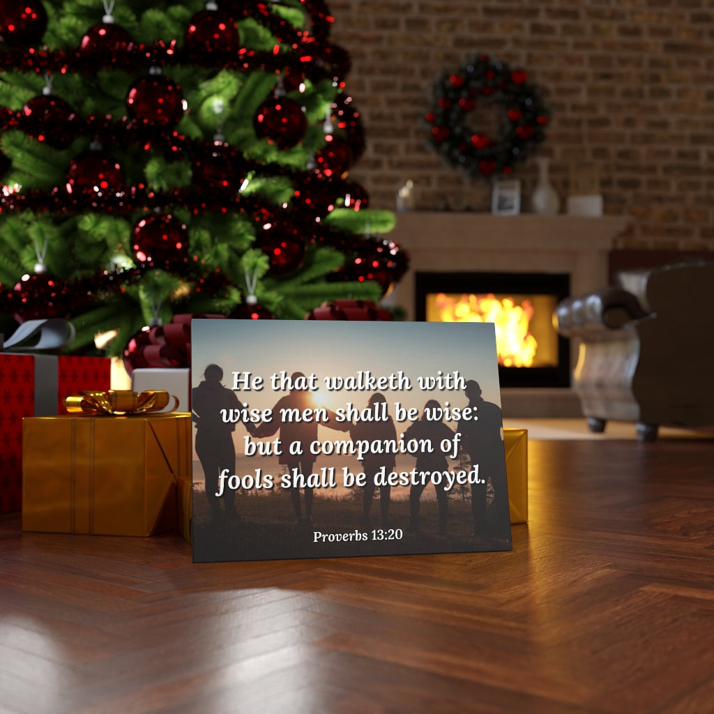Walk With Wise Men Proverbs 13:20 Bible Verse Canvas Christian Wall Art Ready to Hang Unframed-Express Your Love Gifts