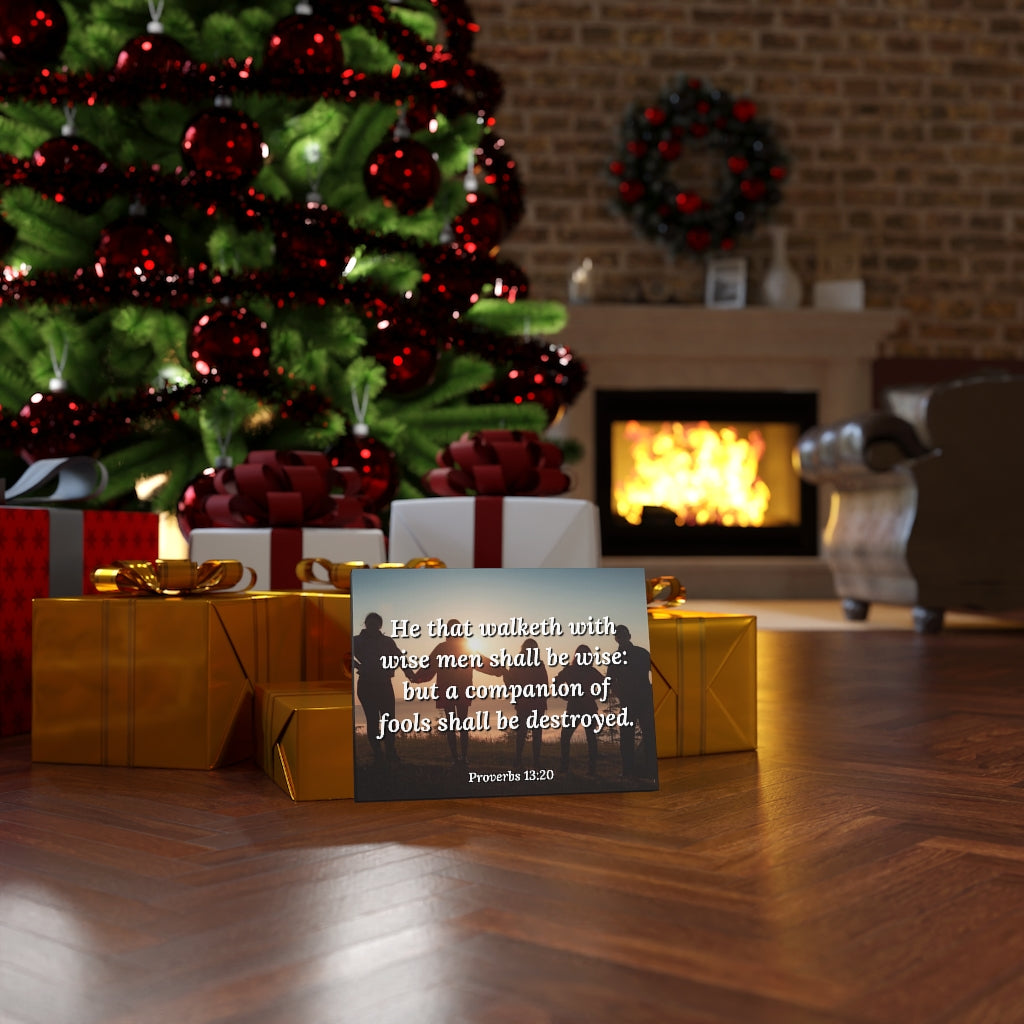 Walk With Wise Men Proverbs 13:20 Bible Verse Canvas Christian Wall Art Ready to Hang Unframed-Express Your Love Gifts