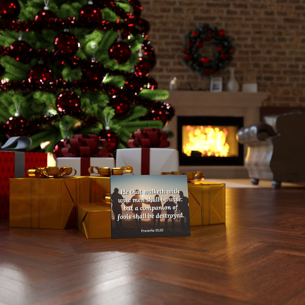 Walk With Wise Men Proverbs 13:20 Bible Verse Canvas Christian Wall Art Ready to Hang Unframed-Express Your Love Gifts