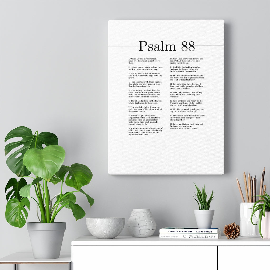 Walking Through Darkness Psalm 88 Bible Verse Canvas Christian Wall Art Ready to Hang Unframed-Express Your Love Gifts