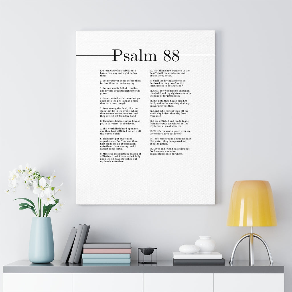 Walking Through Darkness Psalm 88 Bible Verse Canvas Christian Wall Art Ready to Hang Unframed-Express Your Love Gifts