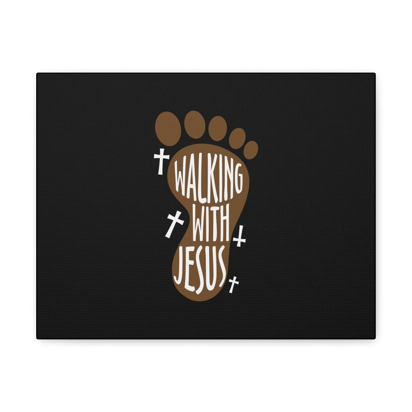 Walking With Jesus Colossians 2:6 Footprint Christian Wall Art Bible Verse Print Ready to Hang Unframed-Express Your Love Gifts