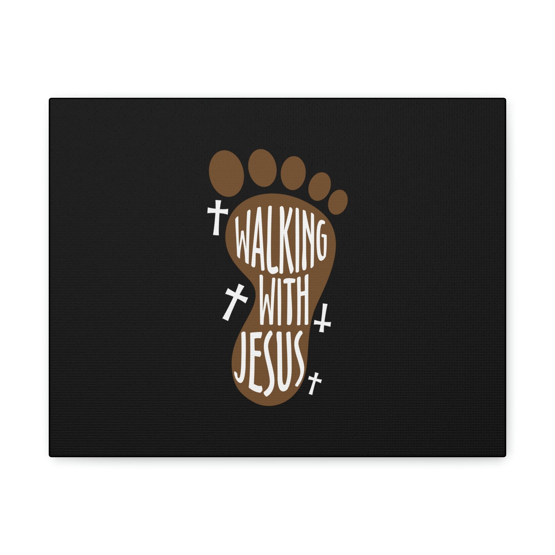Walking With Jesus Colossians 2:6 Footprint Christian Wall Art Bible Verse Print Ready to Hang Unframed-Express Your Love Gifts