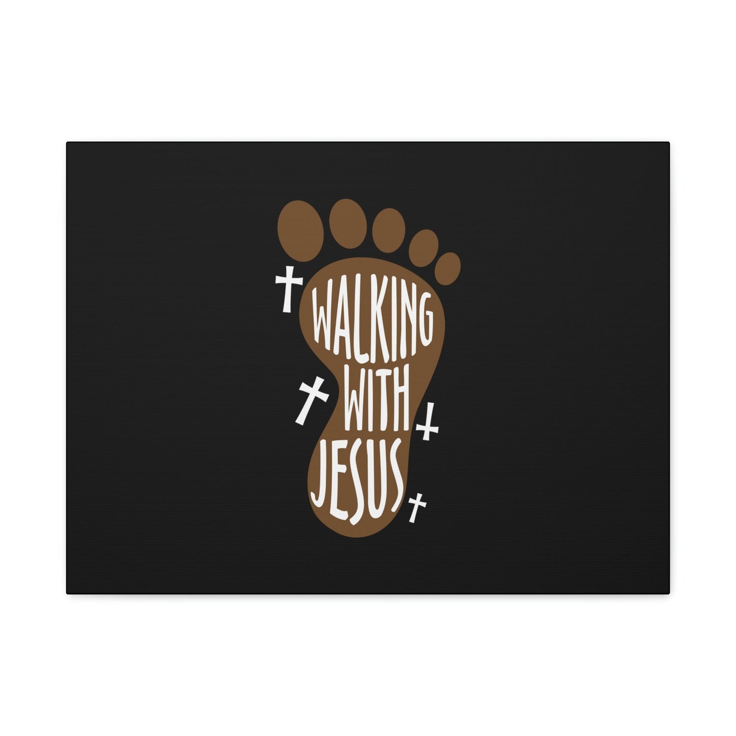 Walking With Jesus Colossians 2:6 Footprint Christian Wall Art Bible Verse Print Ready to Hang Unframed-Express Your Love Gifts