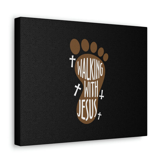 Walking With Jesus Colossians 2:6 Footprint Christian Wall Art Bible Verse Print Ready to Hang Unframed-Express Your Love Gifts