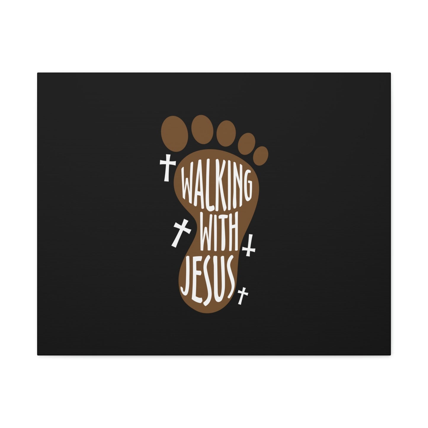 Walking With Jesus Colossians 2:6 Footprint Christian Wall Art Bible Verse Print Ready to Hang Unframed-Express Your Love Gifts