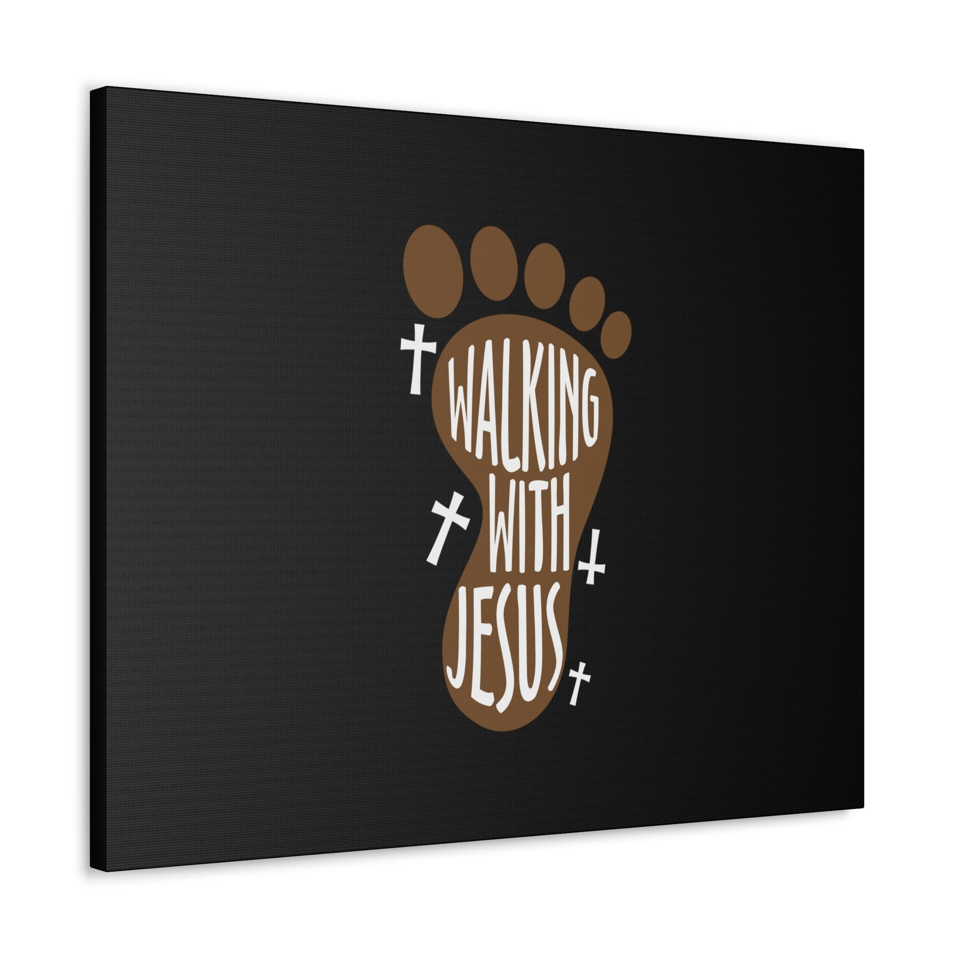Walking With Jesus Colossians 2:6 Footprint Christian Wall Art Bible Verse Print Ready to Hang Unframed-Express Your Love Gifts