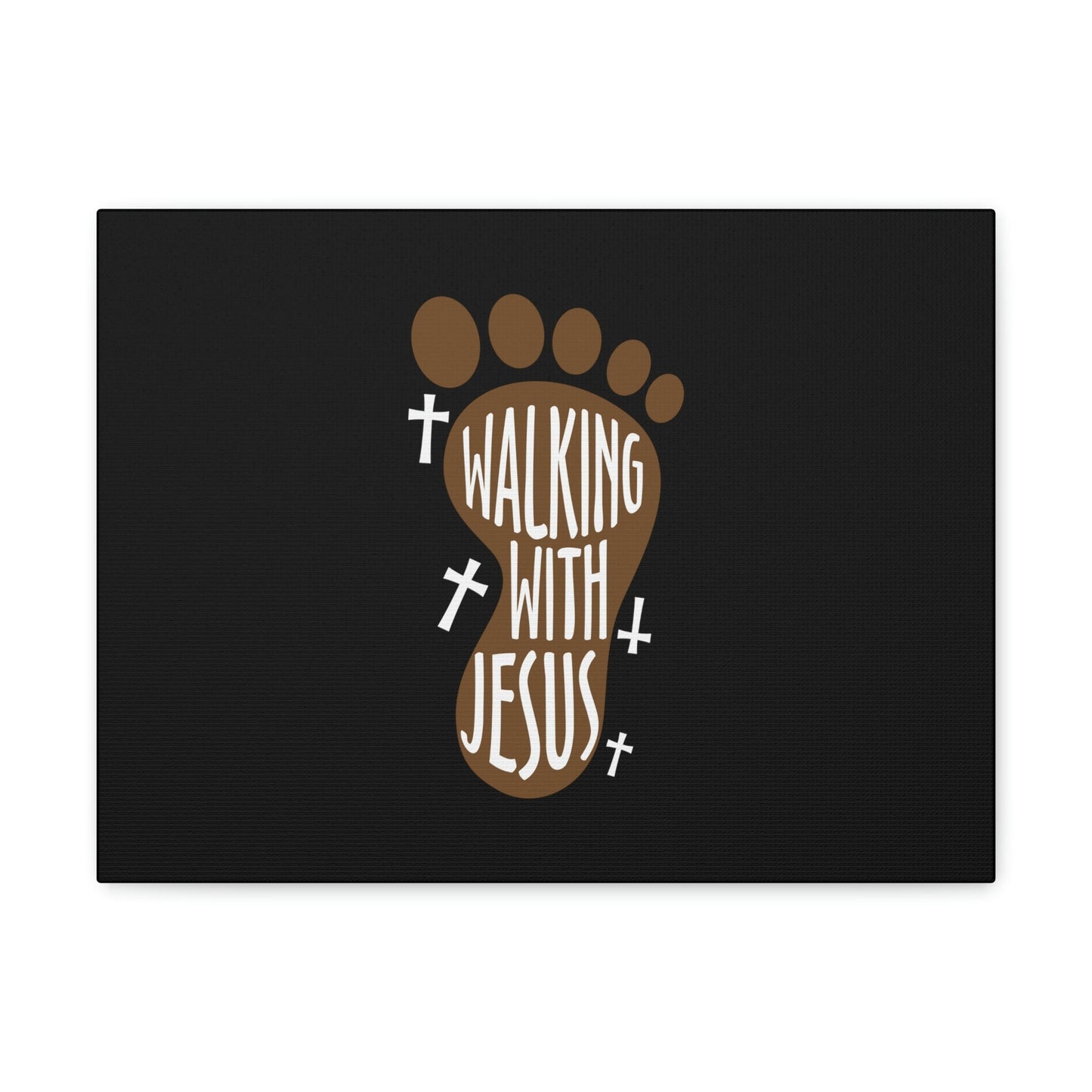 Walking With Jesus Colossians 2:6 Footprint Christian Wall Art Bible Verse Print Ready to Hang Unframed-Express Your Love Gifts