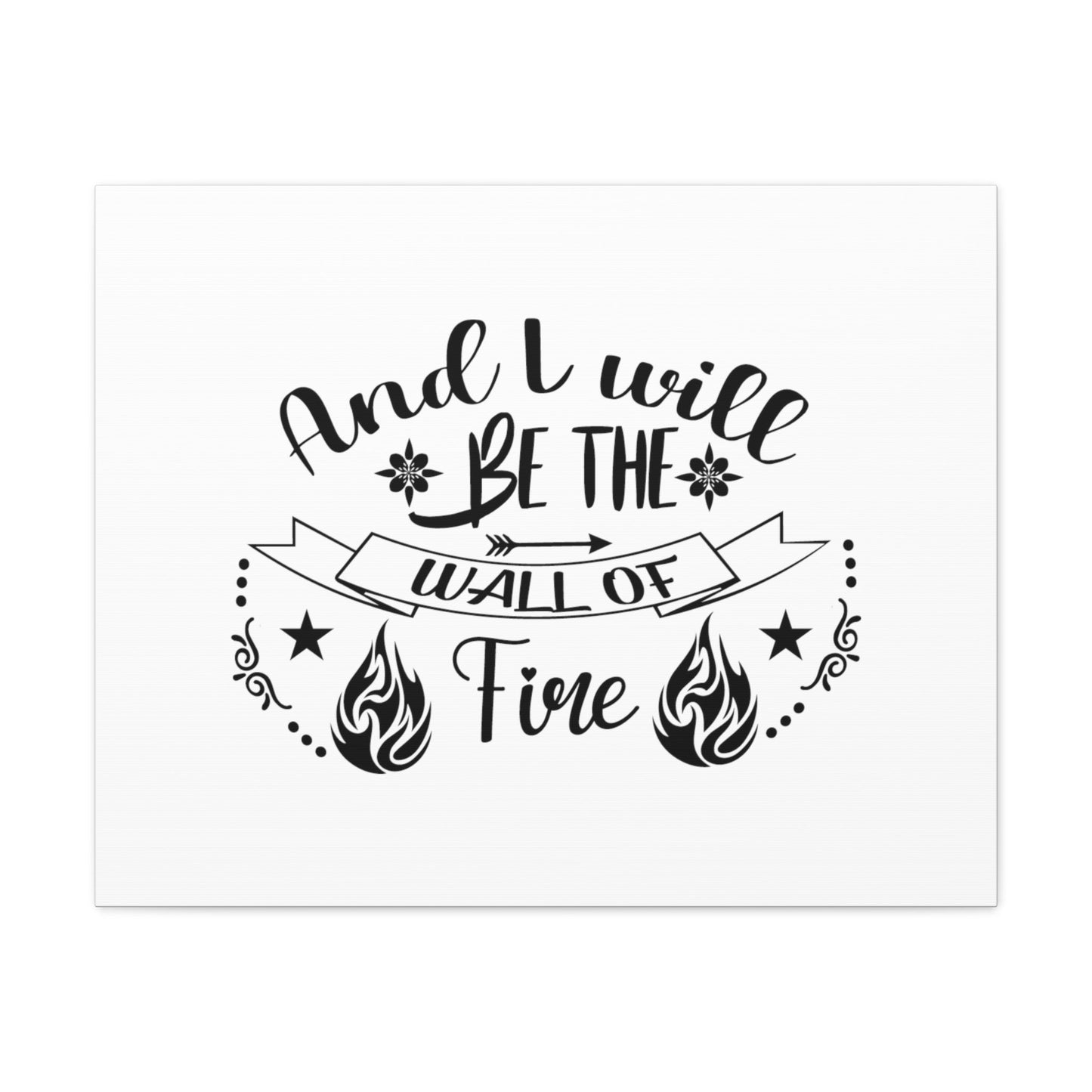 Wall Of Fire Zechariah 2:5 Christian Wall Art Bible Verse Print Ready to Hang Unframed-Express Your Love Gifts