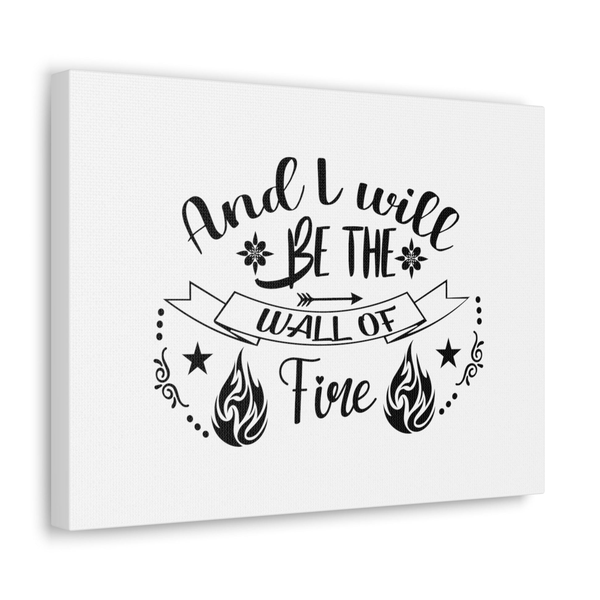 Wall Of Fire Zechariah 2:5 Christian Wall Art Bible Verse Print Ready to Hang Unframed-Express Your Love Gifts