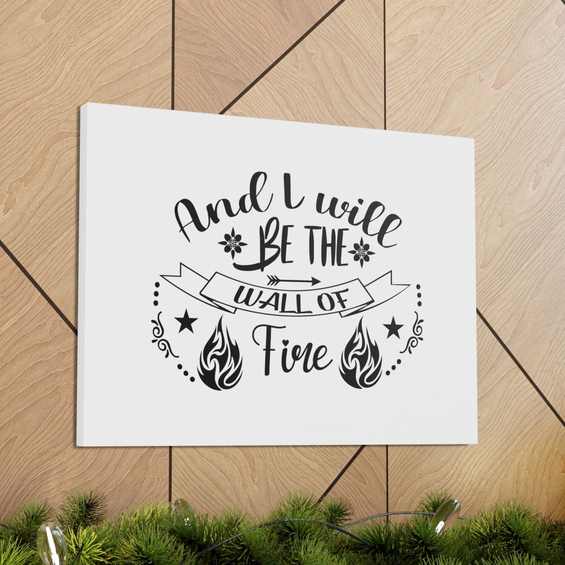 Wall Of Fire Zechariah 2:5 Christian Wall Art Bible Verse Print Ready to Hang Unframed-Express Your Love Gifts