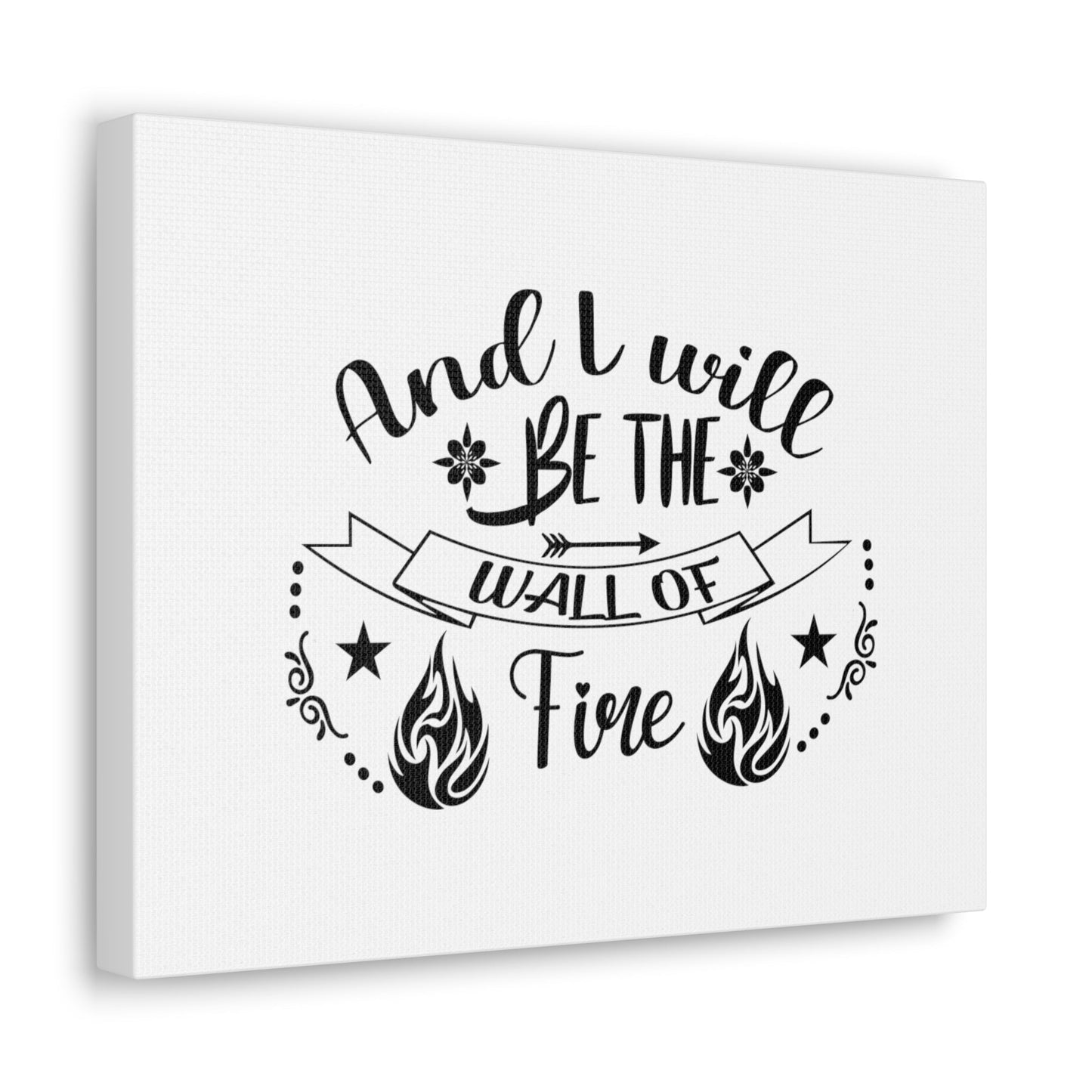 Wall Of Fire Zechariah 2:5 Christian Wall Art Bible Verse Print Ready to Hang Unframed-Express Your Love Gifts