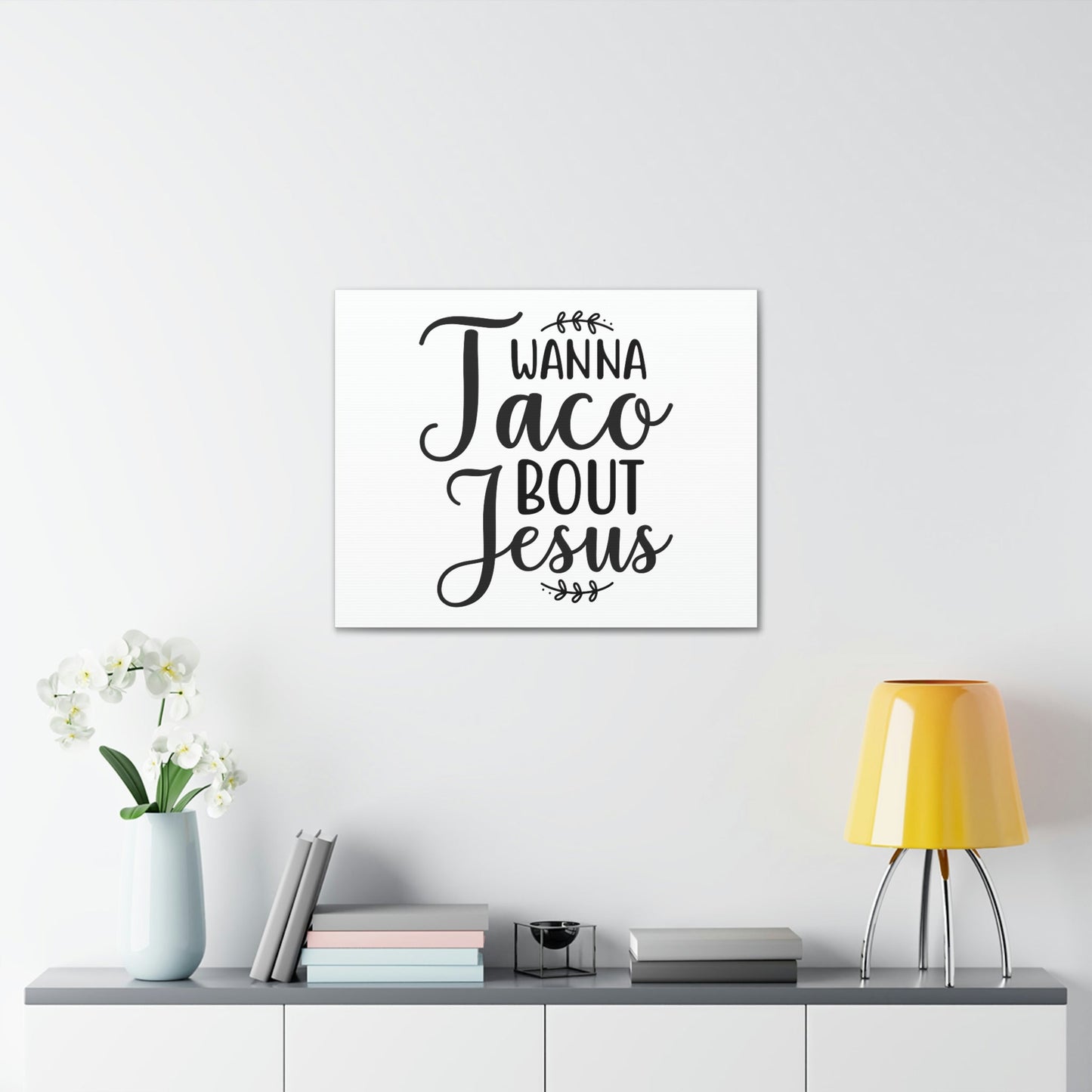 Scripture Walls Wanna Taco Bout Jesus Romans 10:9 Christian Wall Art Print Ready to Hang Unframed-Express Your Love Gifts