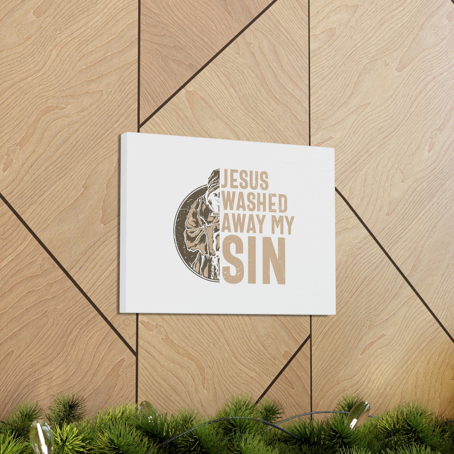 Washed Away My Sin Psalm 51:2 Christian Wall Art Bible Verse Print Ready to Hang Unframed-Express Your Love Gifts