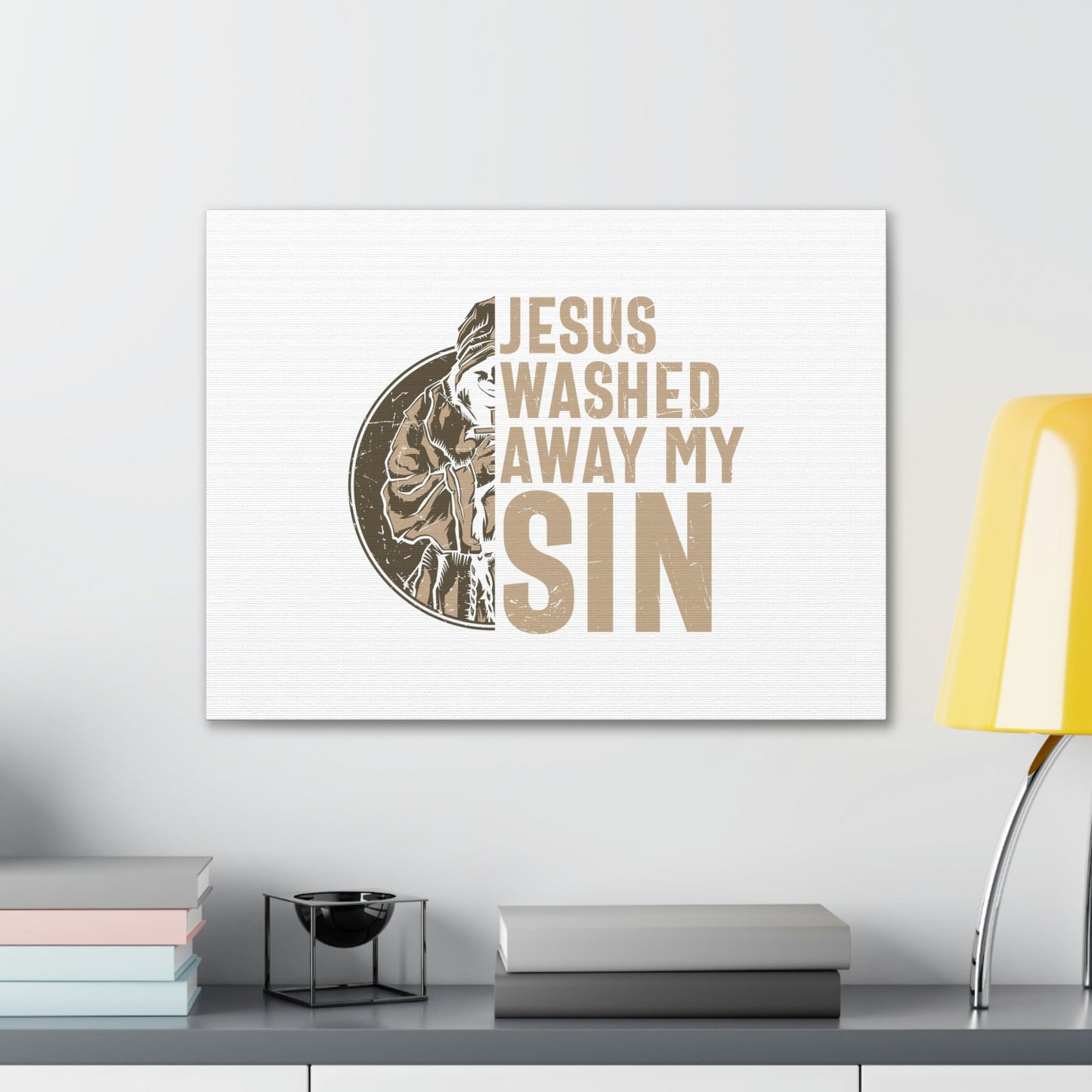 Washed Away My Sin Psalm 51:2 Christian Wall Art Bible Verse Print Ready to Hang Unframed-Express Your Love Gifts