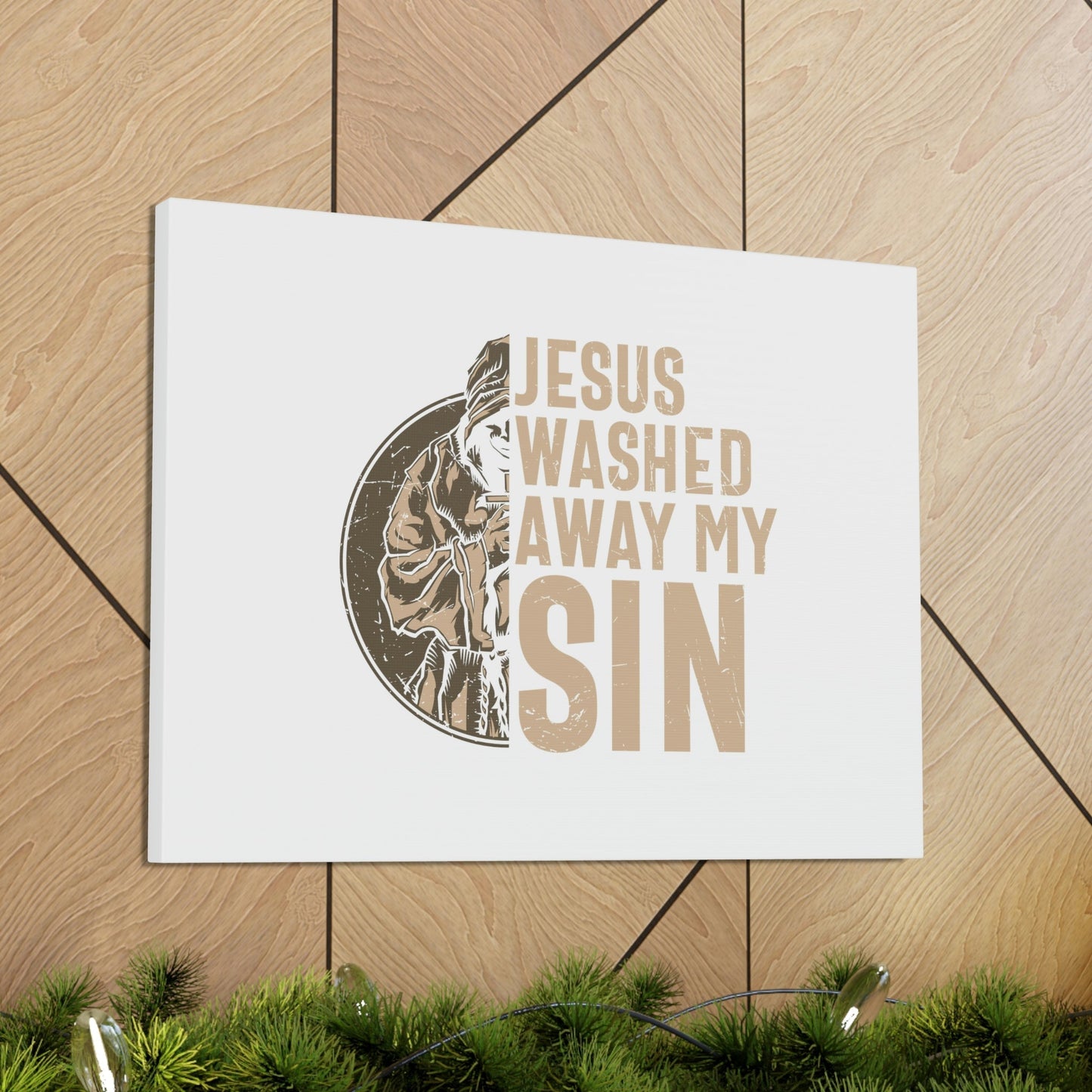 Washed Away My Sin Psalm 51:2 Christian Wall Art Bible Verse Print Ready to Hang Unframed-Express Your Love Gifts
