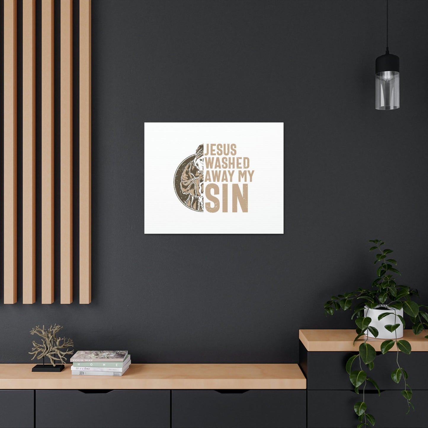 Washed Away My Sin Psalm 51:2 Christian Wall Art Bible Verse Print Ready to Hang Unframed-Express Your Love Gifts