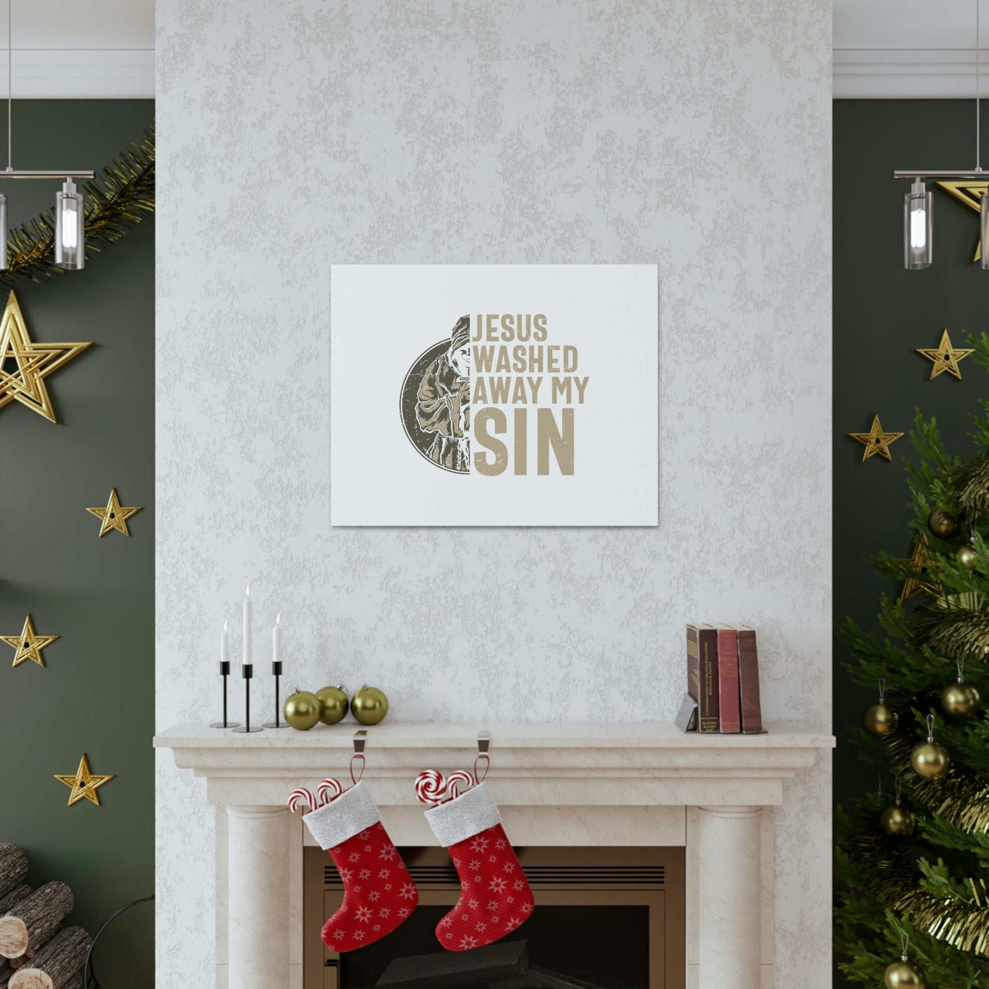 Washed Away My Sin Psalm 51:2 Christian Wall Art Bible Verse Print Ready to Hang Unframed-Express Your Love Gifts