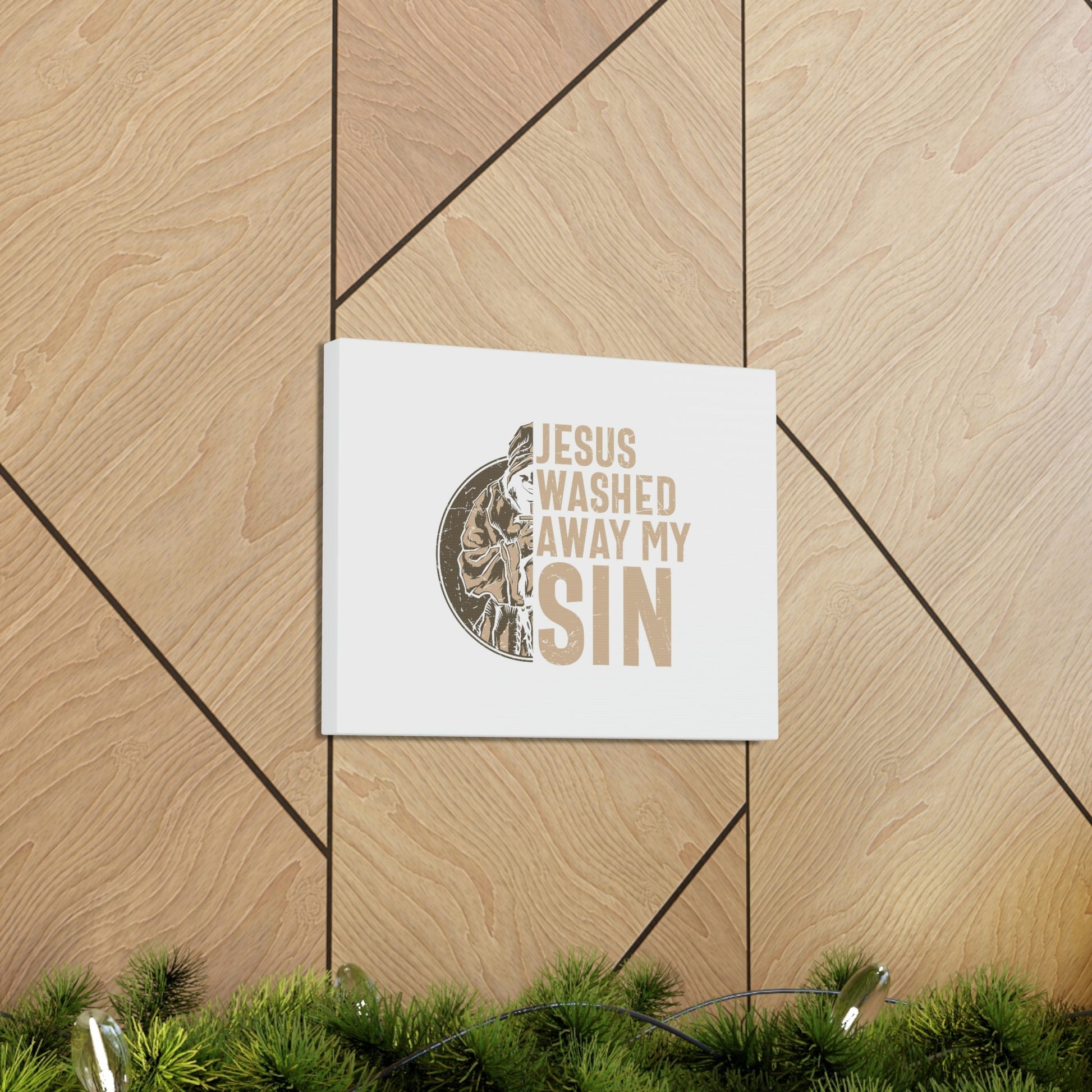 Washed Away My Sin Psalm 51:2 Christian Wall Art Bible Verse Print Ready to Hang Unframed-Express Your Love Gifts