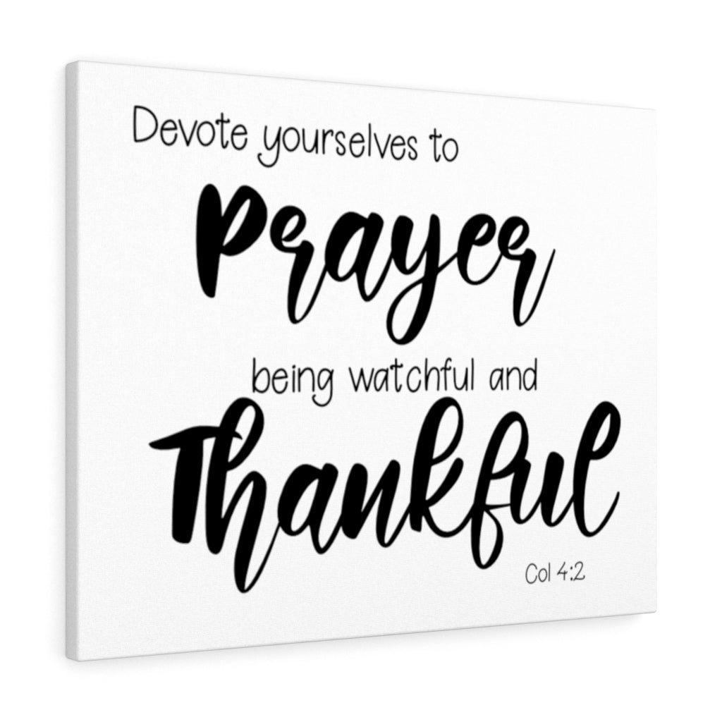 Watchful And Thankful Col 4:2 Bible Verse Canvas Christian Wall Art Ready to Hang Unframed-Express Your Love Gifts