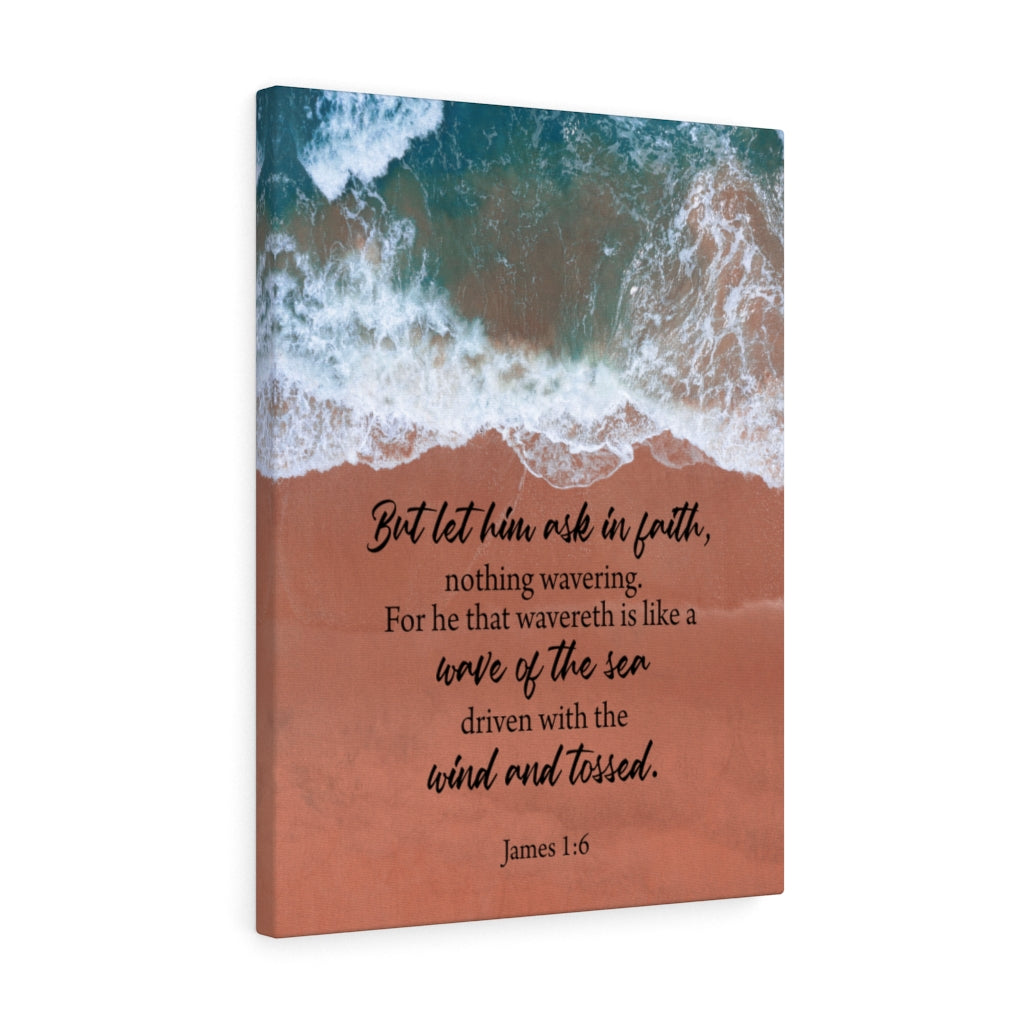 Scripture Walls Wave of the Sea James 1:6 Bible Verse Canvas Christian Wall Art Ready to Hang Unframed-Express Your Love Gifts