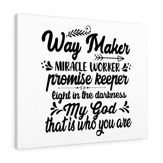 Way Maker Miracle Worker Promise Keeper Bible Verse Canvas Christian Wall Art Ready to Hang Unframed-Express Your Love Gifts