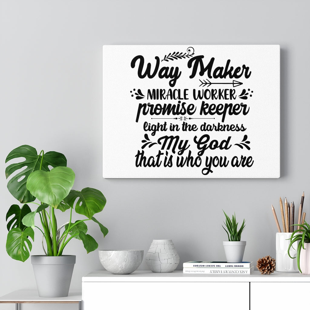 Scripture Walls Way Maker Miracle Worker Promise Keeper Bible Verse Canvas Christian Wall Art Ready to Hang Unframed-Express Your Love Gifts