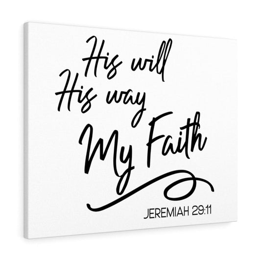 Way My Faith Jeremiah 29:11 Bible Verse Canvas Christian Wall Art Ready to Hang Unframed-Express Your Love Gifts