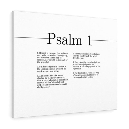 Way Of The Righteous Psalm 1 Bible Verse Canvas Christian Wall Art Ready to Hang Unframed-Express Your Love Gifts