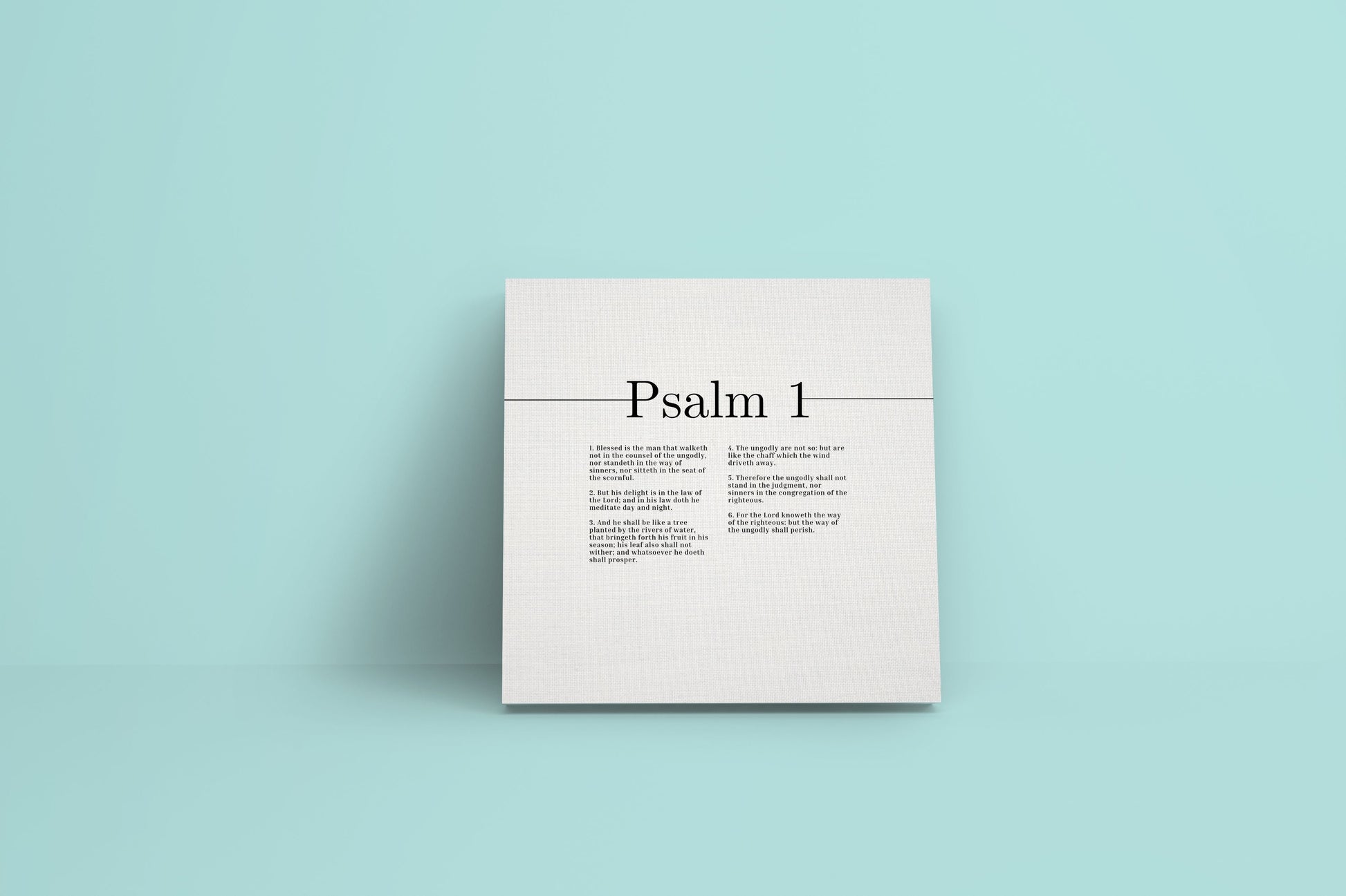 Way Of The Righteous Psalm 1 Bible Verse Canvas Christian Wall Art Ready to Hang Unframed-Express Your Love Gifts