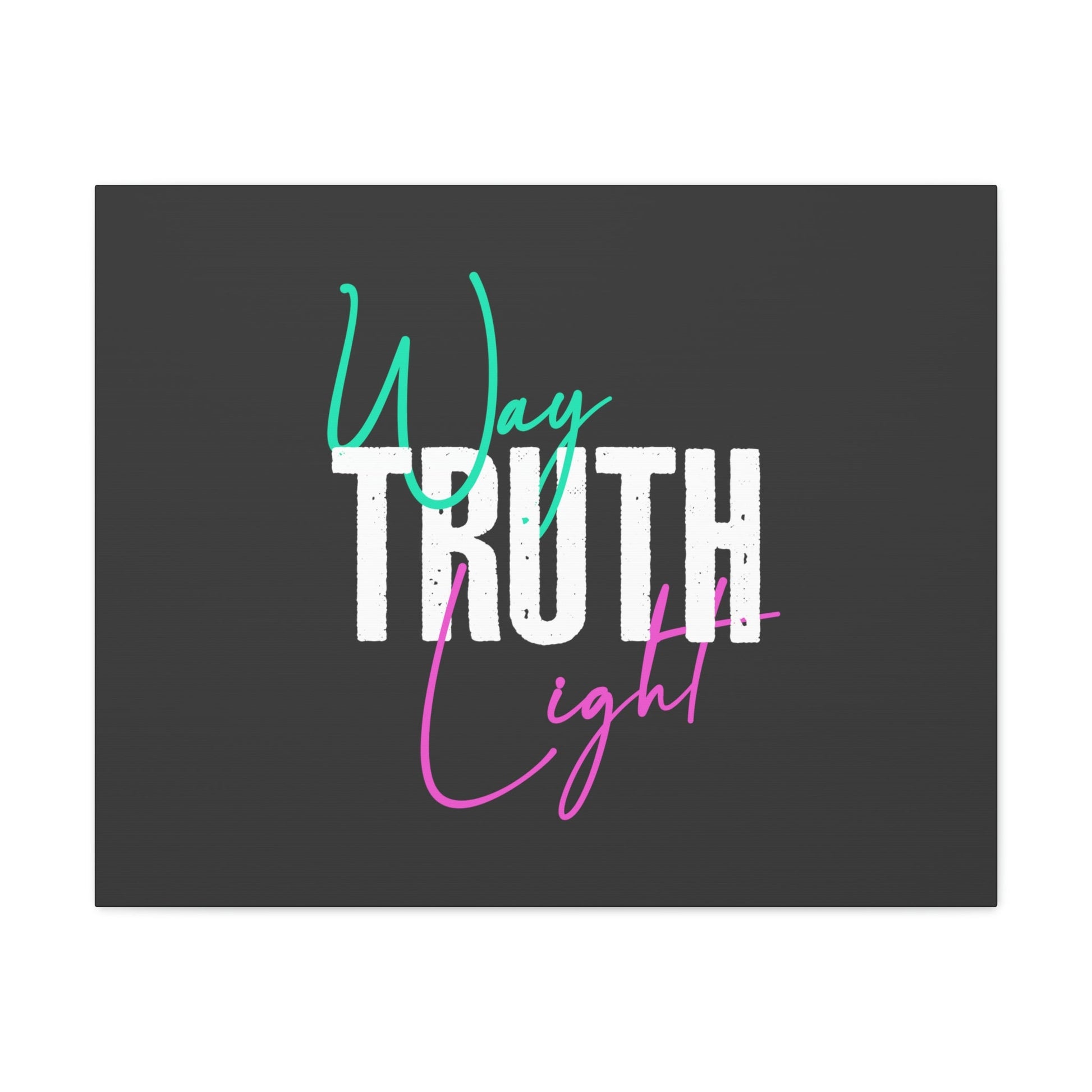 Scripture Walls Way, Truth, Light Psalm 119:105 Dark Gray Bible Canvas Christian Wall Art Ready to Hang Unframed-Express Your Love Gifts