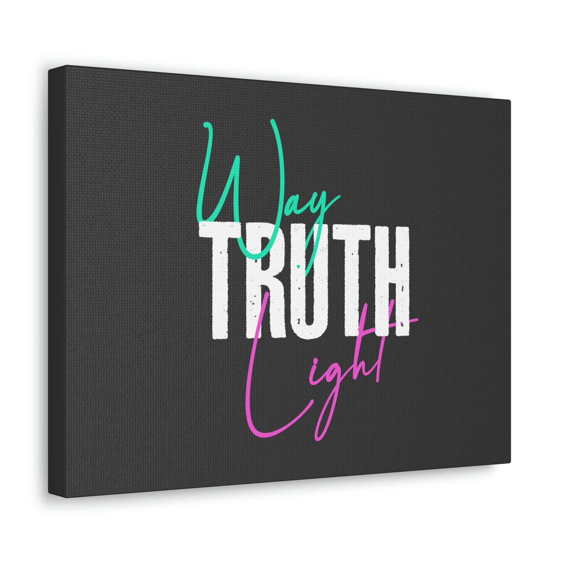 Scripture Walls Way, Truth, Light Psalm 119:105 Dark Gray Bible Canvas Christian Wall Art Ready to Hang Unframed-Express Your Love Gifts