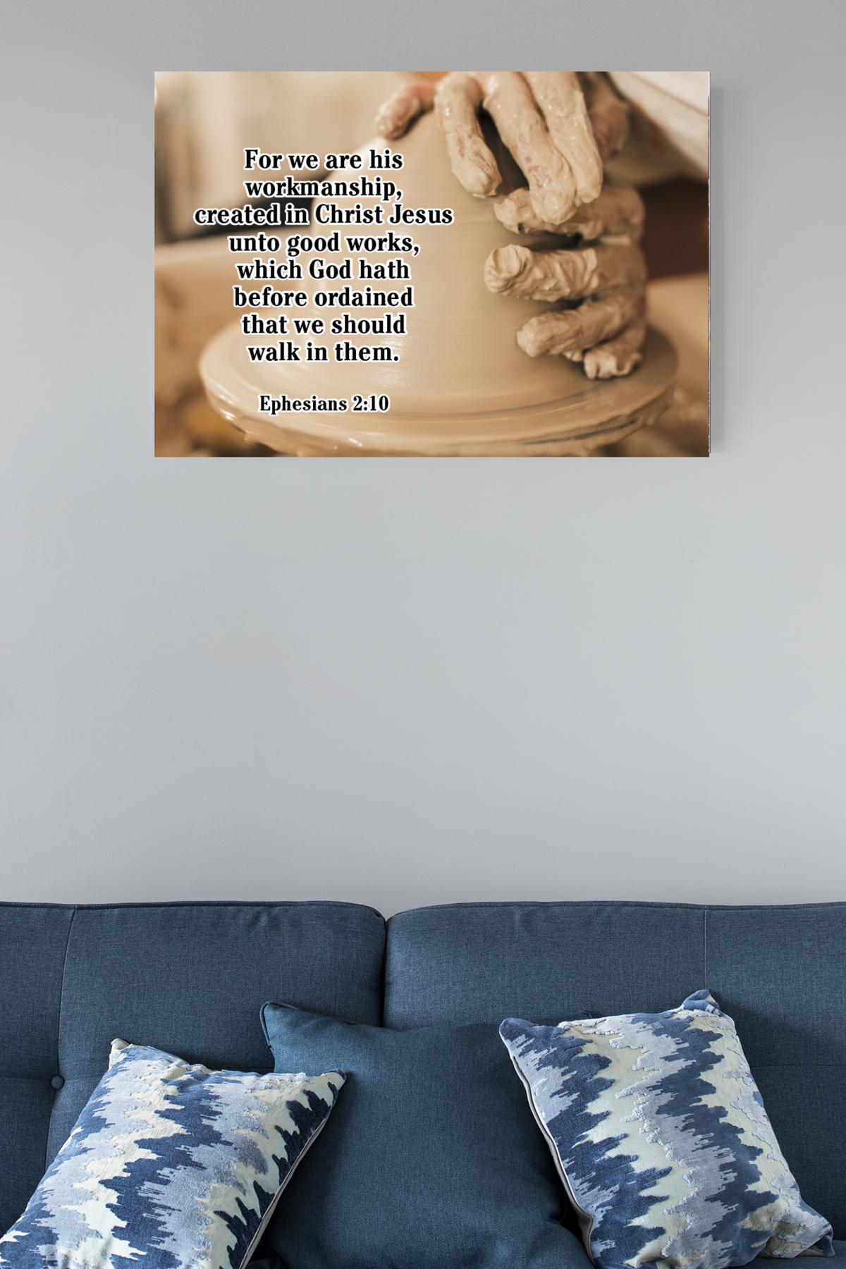 Scripture Walls We Are His Workmanship Ephesians 2:10 Scripture Bible Verse Canvas Christian Wall Art Ready to Hang Unframed-Express Your Love Gifts